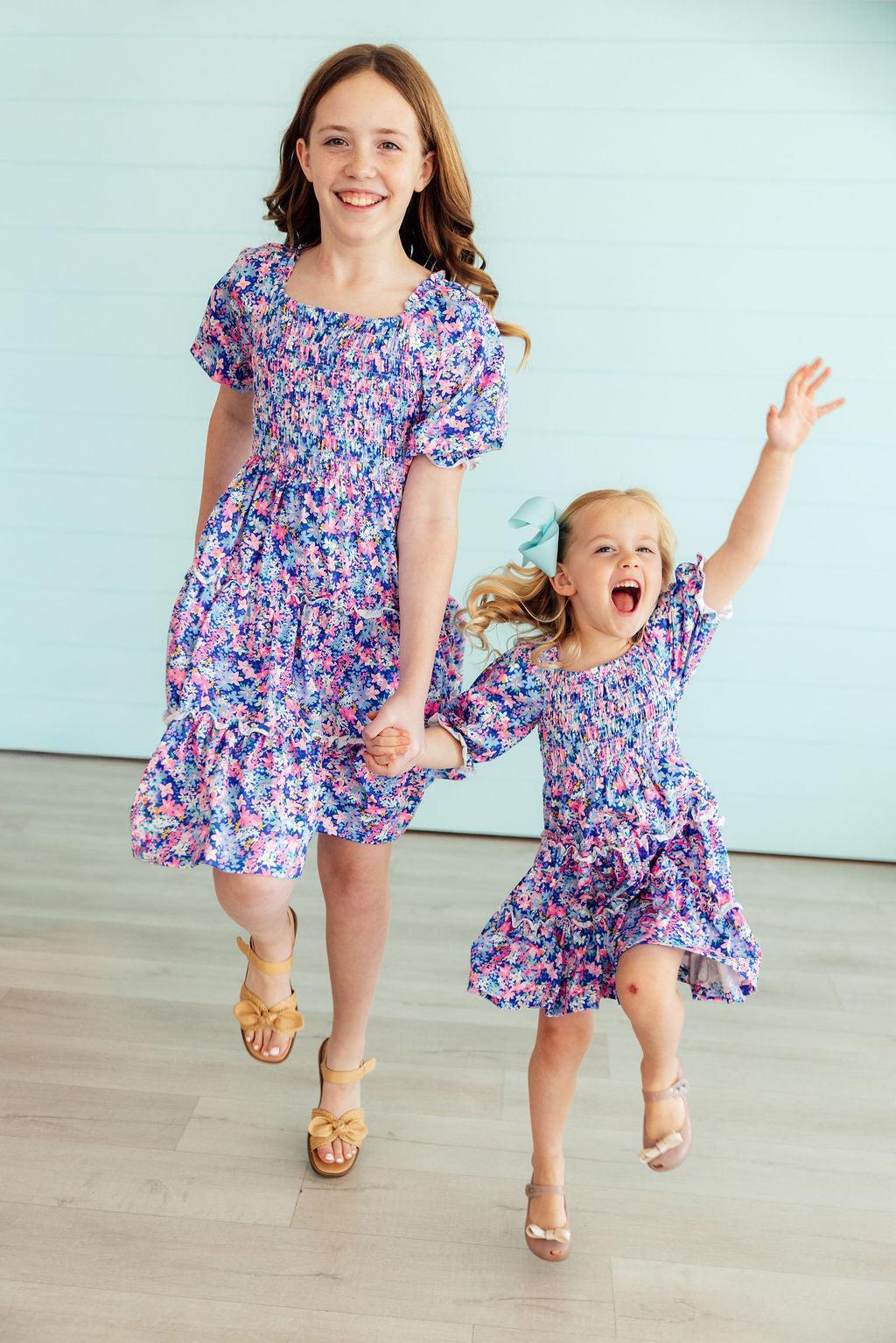 Darling Daisies Smocked Ruffle Dress