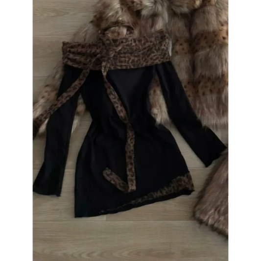 Sultry Spotted Leopard Mini Dress