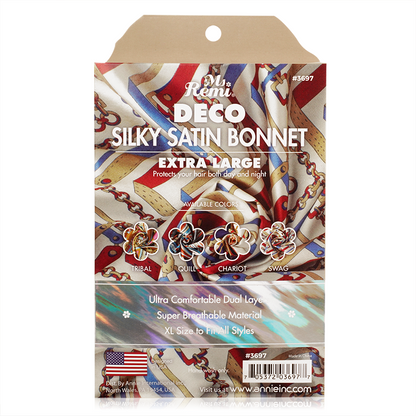 Ms. Remi Deco Silky Satin Bonnet X-Large, 1 Count, Assorted Patterns