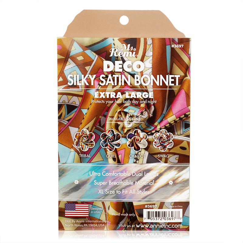 Ms. Remi Deco Silky Satin Bonnet X-Large, 1 Count, Assorted Patterns