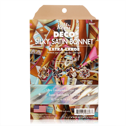 Ms. Remi Deco Silky Satin Bonnet X-Large, 1 Count, Assorted Patterns