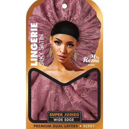 Ms. Remi Lingerie Silky Satin Bonnet Super Jumbo, 1 Count, Assorted Colors