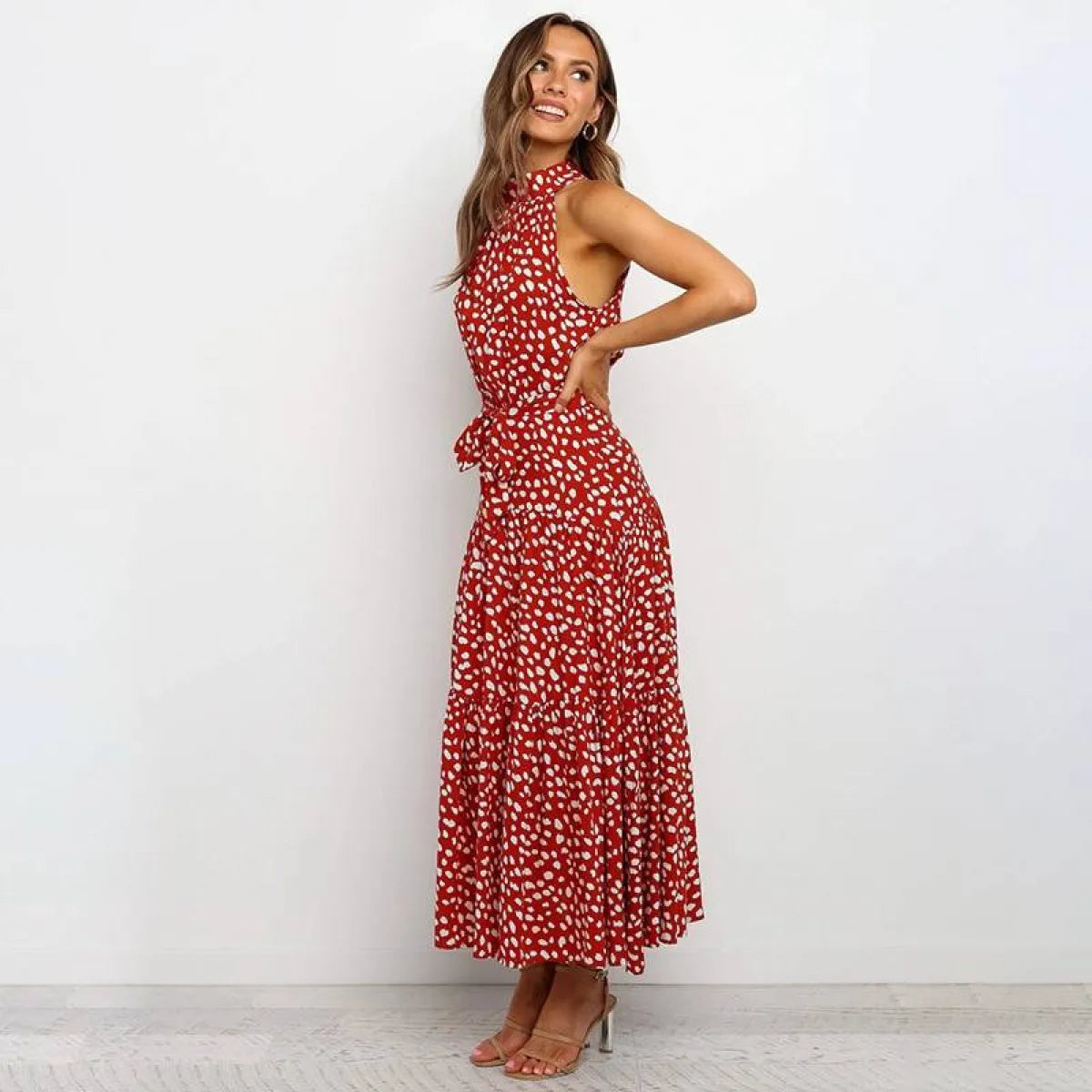 Polka Dot Halter Dress
