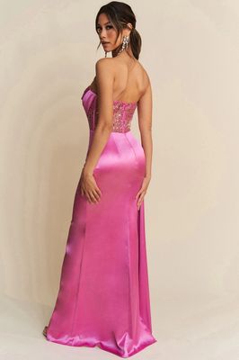 Sultry Silk and Sequin Gown