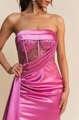 Sultry Silk and Sequin Gown