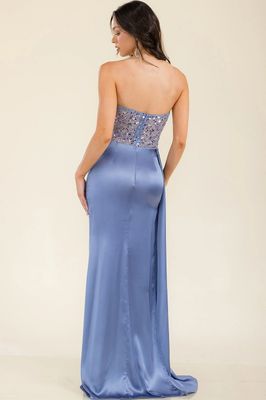 Sultry Silk and Sequin Gown