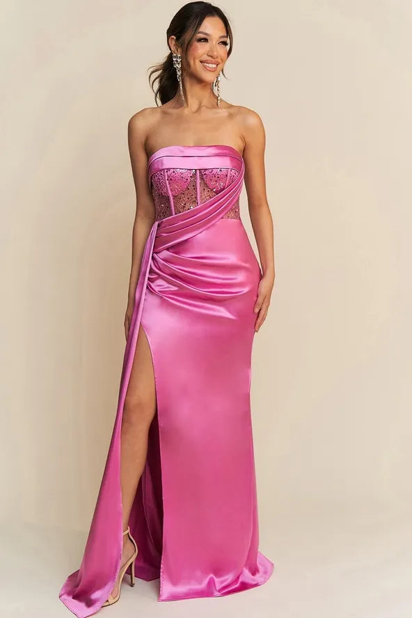 Sultry Silk and Sequin Gown
