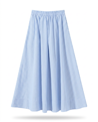 Refined Striped Drawstring Two-Piece Set