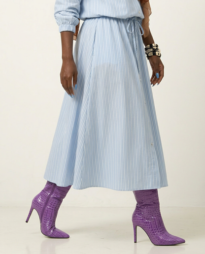Refined Striped Drawstring Two-Piece Set