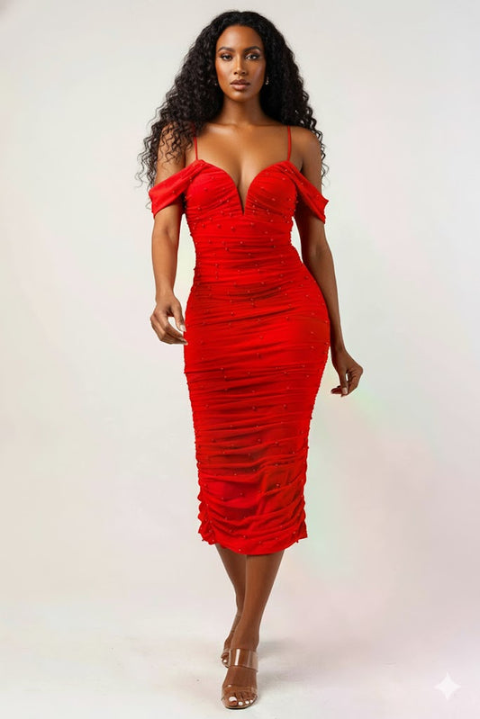 Pretty In Pearl Midi Dress