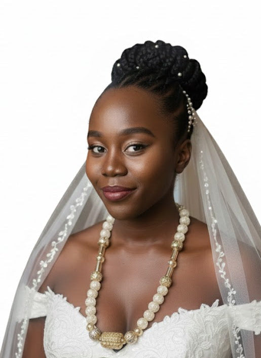 African Empress Rose bead jewelry for weddings and cultural celebrations