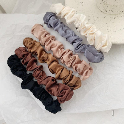 Silk Hair Scrunchies - 6 pack