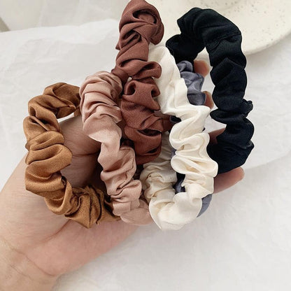Silk Hair Scrunchies - 6 pack