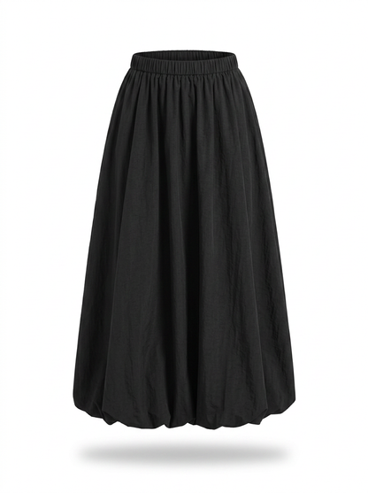 Radiant A-Line Polyester Maxi Skirt